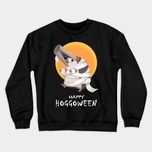 Happy Hoggoween Halloween Hedgehog Mummy Crewneck Sweatshirt